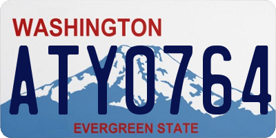 WA license plate ATY0764
