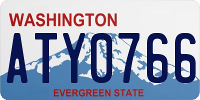 WA license plate ATY0766
