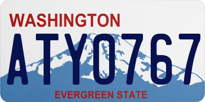 WA license plate ATY0767