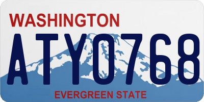 WA license plate ATY0768