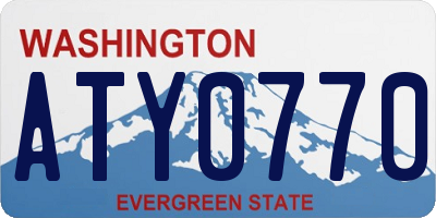 WA license plate ATY0770