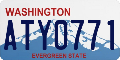 WA license plate ATY0771