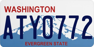 WA license plate ATY0772