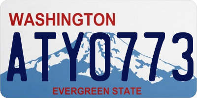 WA license plate ATY0773