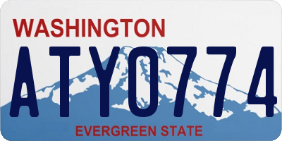 WA license plate ATY0774