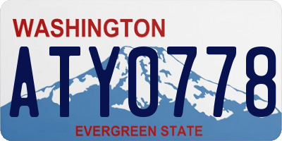 WA license plate ATY0778