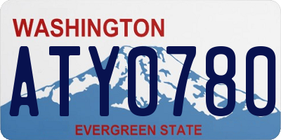 WA license plate ATY0780