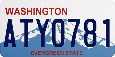 WA license plate ATY0781