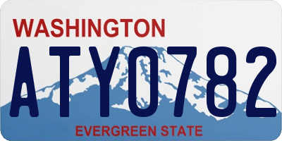 WA license plate ATY0782
