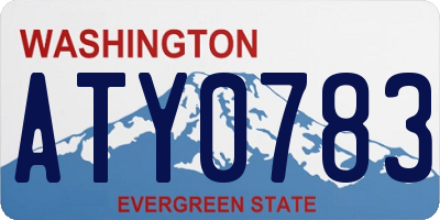 WA license plate ATY0783