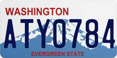 WA license plate ATY0784
