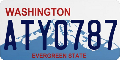 WA license plate ATY0787