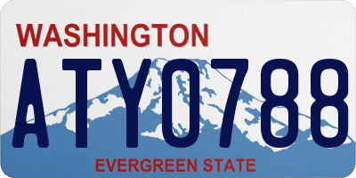 WA license plate ATY0788