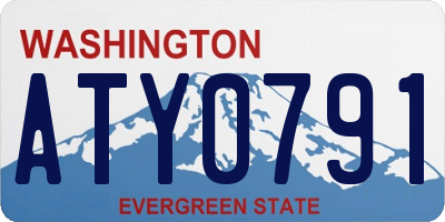 WA license plate ATY0791