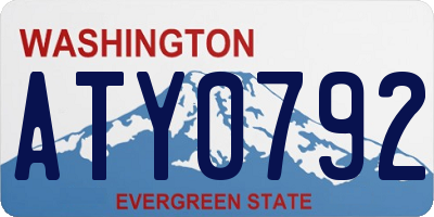WA license plate ATY0792