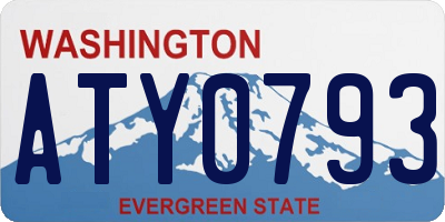 WA license plate ATY0793