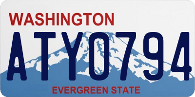 WA license plate ATY0794