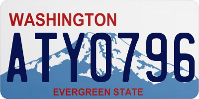 WA license plate ATY0796