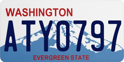 WA license plate ATY0797