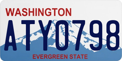 WA license plate ATY0798
