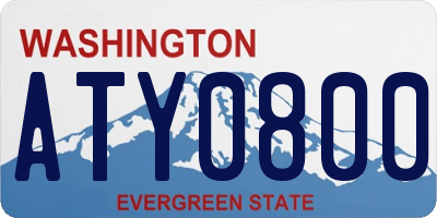 WA license plate ATY0800