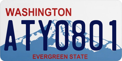 WA license plate ATY0801