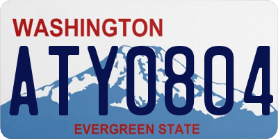 WA license plate ATY0804