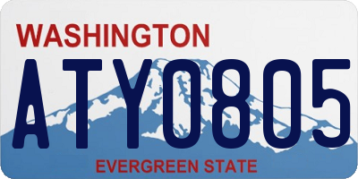 WA license plate ATY0805