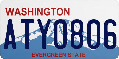 WA license plate ATY0806