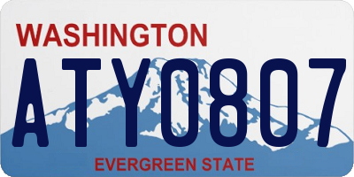 WA license plate ATY0807