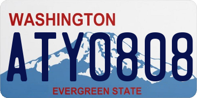 WA license plate ATY0808