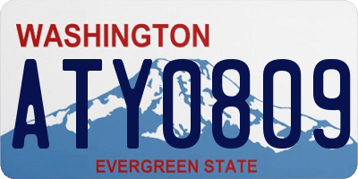 WA license plate ATY0809