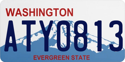 WA license plate ATY0813