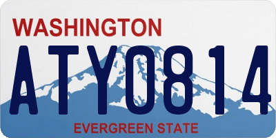 WA license plate ATY0814