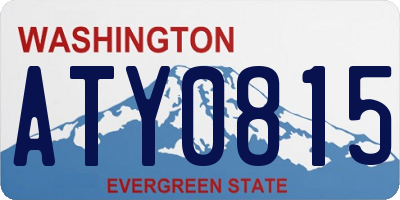 WA license plate ATY0815