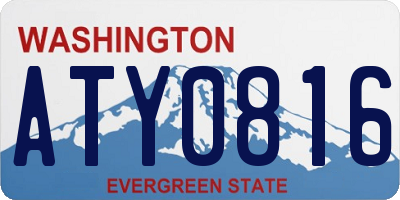 WA license plate ATY0816