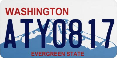 WA license plate ATY0817