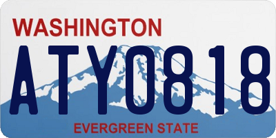 WA license plate ATY0818
