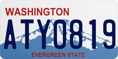 WA license plate ATY0819