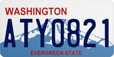 WA license plate ATY0821