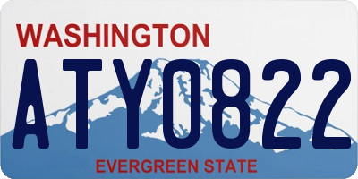 WA license plate ATY0822