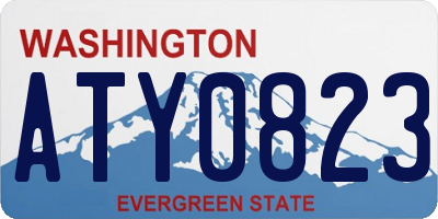 WA license plate ATY0823
