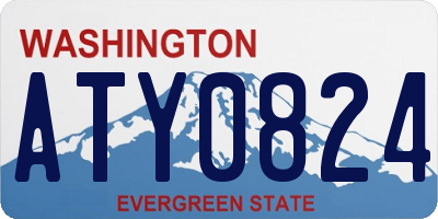 WA license plate ATY0824