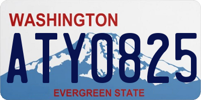WA license plate ATY0825