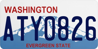 WA license plate ATY0826