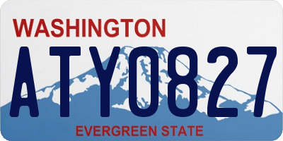 WA license plate ATY0827