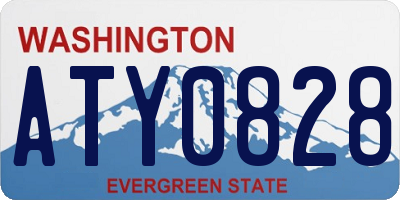 WA license plate ATY0828