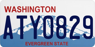 WA license plate ATY0829