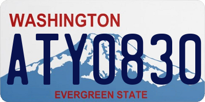 WA license plate ATY0830