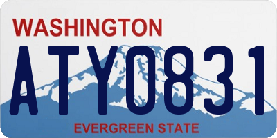 WA license plate ATY0831